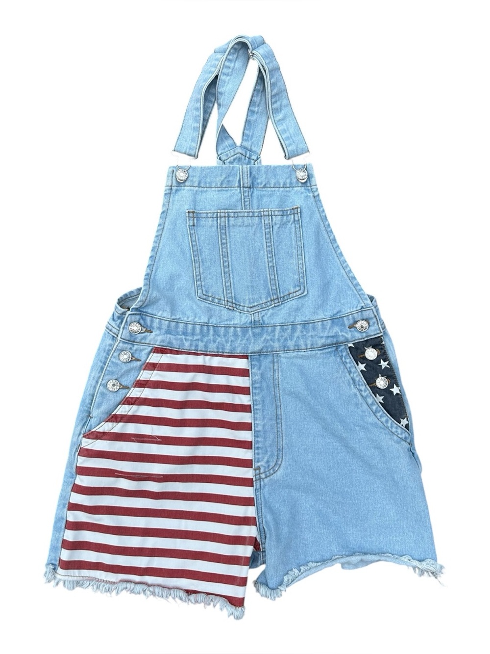Vintage Pink Lily Overall Shorts
